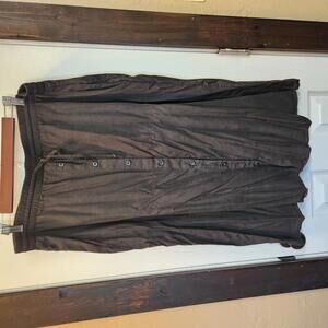 Downeast Women's Black Button-Up Midi Skirt-Size XL